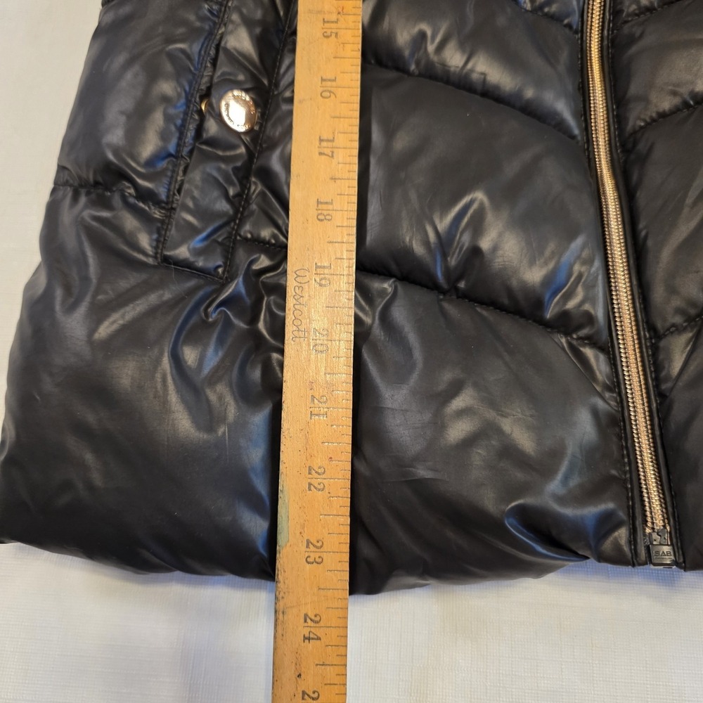 Puffer Juniors girls Michael Kors Size 14 Black Jacket Gold Zip Warm Winter Coat - Picture 8 of 8